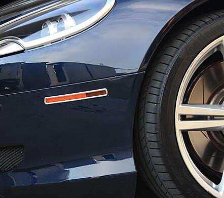 Marcos para catadióptricos en parachoques delantero cromados IDFR 1-AM001-04C para Aston Martin DB9 2004-