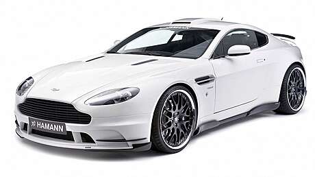 Parachoques delantero con inserciones de carbono Hamann para Aston Martin Vantage (original, Alemania)