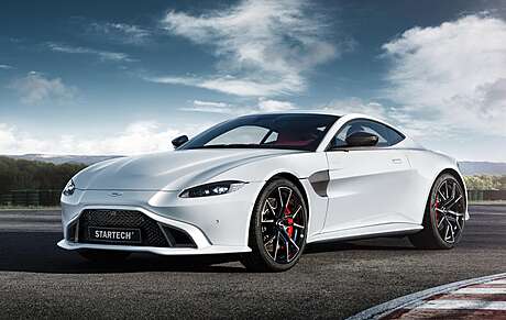 Parte inferior del parachoques delantero con elementos de carbono Startech VAN-250-30 para Aston Martin Vantage (original, Alemania)