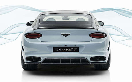 Paragolpes trasero con difusor de carbono y boquillas Mansory 3S3 802 081 para Bentley Continental GT III (original, Alemania)