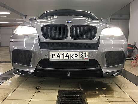 Front Bumper Splitter Parsan PA-Х6МE71-SB01 BMW X6 M (E71) / X5 M (E70)