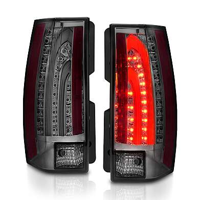 CHEVY TAHOE/SUBURBAN / GMC YUKON/XL/DENALI 07-13 L.E.D TAIL LIGHTS SMOKE G2 (ESCALADE LOOK)