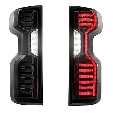 Chevy Silverado 1500 2019-2021 Smoke Lens LED Tail Light Lamps