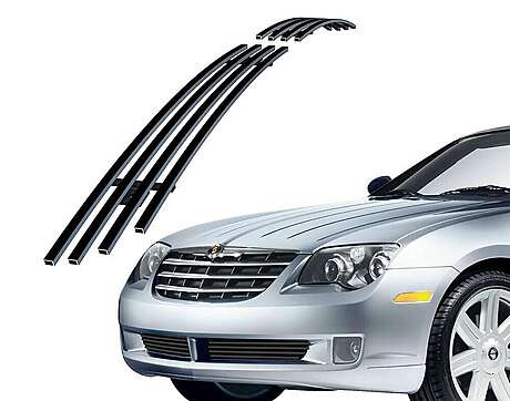 Rejillas en el parachoques delantero negro 2 uds. Estilo Billet para Chrysler Crossfire 2004-2008