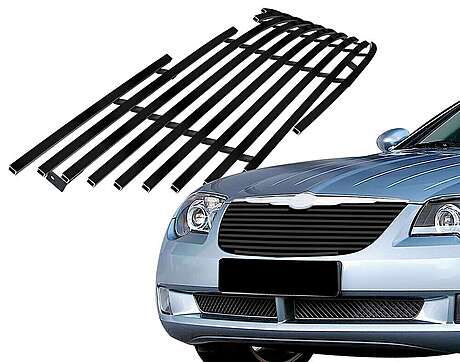 Rejilla de radiador negra estilo Billet para Chrysler Crossfire 2004-2008