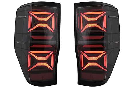 LED Taillights suitable for Ford Ranger (2012-2018) Smoke with Sequential Dynamic Turning Lights