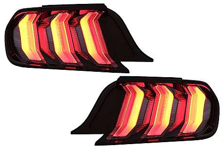 Full LED Taillights suitable for Ford Mustang VI S550 (2015-2019) Smoke with Dynamic Sequential Turning Lights