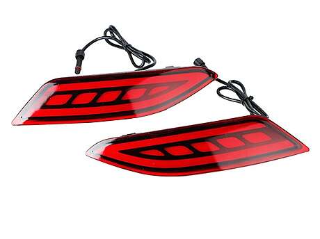 Reflectores de parachoques trasero de diodo rojo para Honda HR-V Vezel 2016-2023