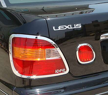 Embellecedores de pilotos traseros cromados IDFR 1-LS200-02C para Lexus GS300 1998-2005