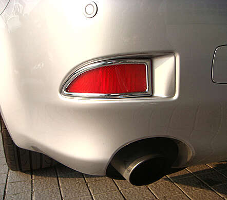Cubiertas para reflectores en el parachoques trasero cromadas IDFR 1-LS301-07C para Lexus IS250 2006-2008