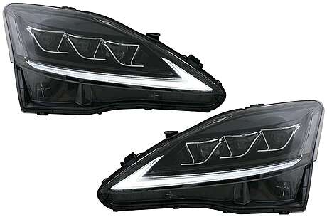 FULL LED DRL Headlights Dynamic Turn Light Signal suitable for LEXUS IS XE20 (2006-2013) Black Edition