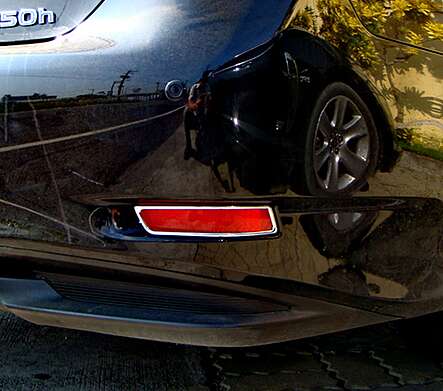 Cubiertas para reflectores en el parachoques trasero cromadas IDFR 1-LS202-07C para Lexus GS 2012-2019