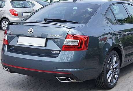 Spoiler de tapa de maletero pintable al estilo del RS Skoda Octavia III A7 2013-2021