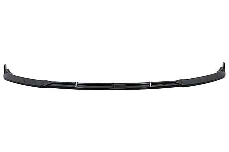Front Bumper Add-On Spoiler Lip suitable for Tesla Model S (2012-2015) 5-doors Liftback Sedan Piano Black