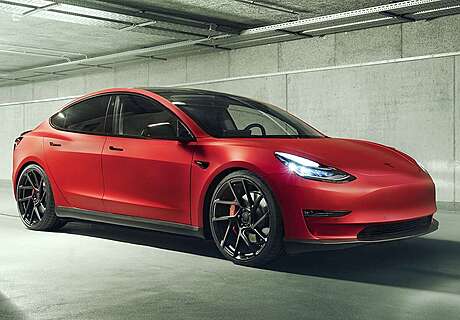 Spoiler de parachoques delantero (carbono) Novitec T6 X00 60 para Tesla Model 3 (original, Alemania)