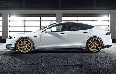 Umbrales de puerta (carbono) Novitec T6 X00 51 para Tesla Model S (original, Alemania)