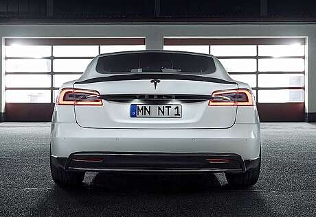 Difusor de parachoques trasero (carbono) Novitec T6 X000 52 para Tesla Model S (original, Alemania)