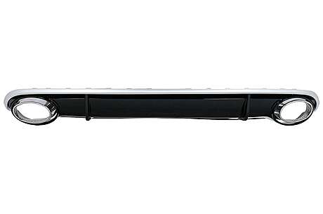 Rear Bumper Valance Diffuser with Exhaust Tips suitable for Audi A4 B8 Limousine Avant Pre Facelift (2007-2011) RS4 Design