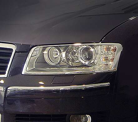 Cubiertas de faro cromadas IDFR 1-AD231-01C para Audi A8 2004-2008