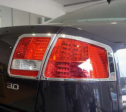 Cubre piloto trasero cromado IDFR 1-AD231-02C para Audi A8 2004-2008