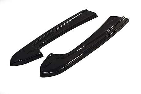 Cubiertas de parachoques trasero de diseño Maxton negro brillante AU-RS7-1F-RSD1G para Audi RS7 C7 Facelift 2014-2017