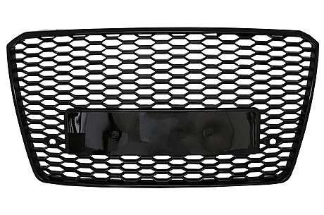 Front Grille suitable for Audi A8 D4 Facelift (2014-2017) RS8 Design Piano Black