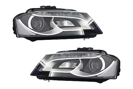 LED Headlights suitable for Audi A3 8P1 (2008-2012) Design Black Crystal-Clear