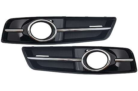 Fog Lamp Covers Side Grilles suitable for AUDI A3 Facelift (8P1) (2008-2012) S3 Sline Design