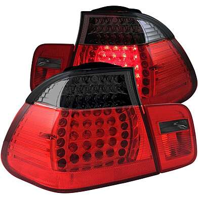 Tail Lights Red Smoke Led Anzo 321123 BMW E46 4D 2002-2005