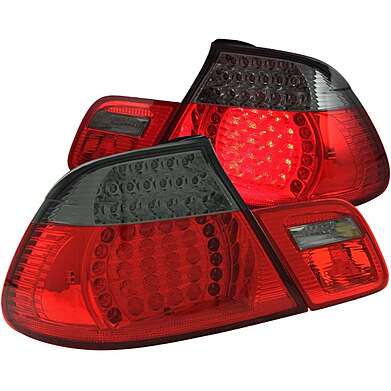 Tail Lights Red Smoke Led Anzo 321186 BMW E46 Convertible 2000-2003 / M3 2001-2006