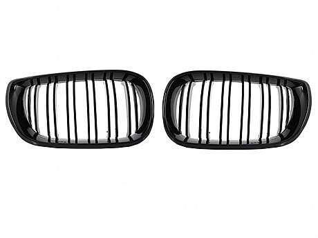 Central Kidney Grilles suitable for BMW 3 Series E46 Facelift (10.2001-2005) Double Stripe M Design Piano Black