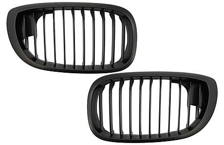 Central Kidney Grilles suitable for BMW 3 Series E46 Facelift Coupe Cabrio (03.2003-2006) Black Matte