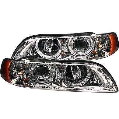 Faros delanteros cromados con ojos de angel Anzo 121018 para BMW SERIE 5 E39 1997-2001