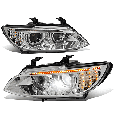 Headlights Chrome Led Angel Eyes BMW E92 E93 2007-2013