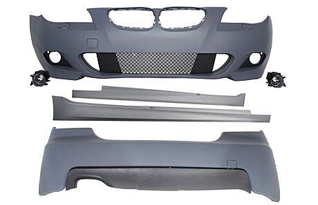 Body Kit suitable for BMW 5 Series E60 (2003-2010) M-Technik Design Fog Lights Side Skirts and without PDC