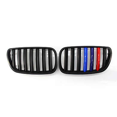 Matte Black M-Color Center Kidney Grille for BMW E83 X3 2007-2010 Grill Facelift AS