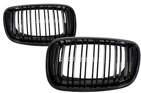 Front Grilles Kidney suitable for BMW X5 X6 E70 E71 (2007-2014) Double Stripe M Design Piano Black