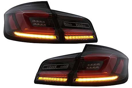 Full LED Bar Taillights suitable for BMW 5 Series F10 (2011-2017) Black Line Dynamic Sequential Turning Signal