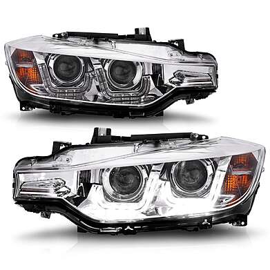 Headlights Chrome Anzo 121507 BMW F30 4DR 2012-2014