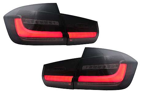 LED BAR Taillights suitable for BMW 3 Series F30 Pre LCI & LCI (2011-2019) Black Smoke with Dynamic Sequential Turning Light