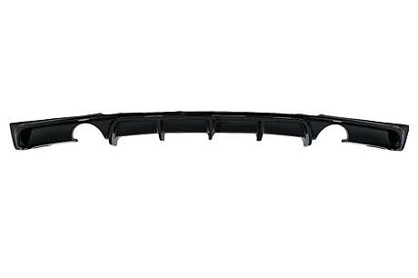 Rear Bumper Spoiler Valance Diffuser Double Outlet for Single Exhaust suitable for BMW 3 Series F30 F31 (2011-2019) M Design Piano Black