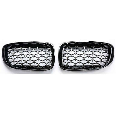 Front Bumper Central Grill Diamond Style BMW 3 Series GT F34 2014-2019