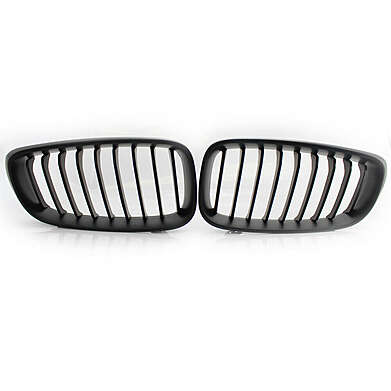 Front Bumper Central Grill Matt Black OEM Style BMW 3 Series GT F34 2014-2017