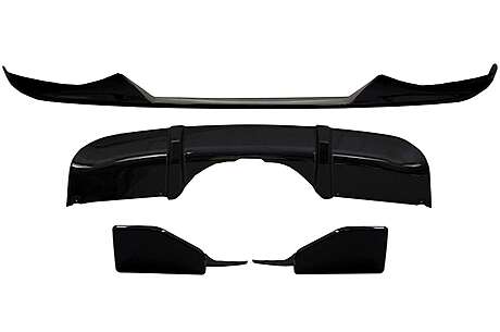 Body Kit Front Bumper Lip and Air Diffuser suitable for BMW X5 F15 (2014-2018) Aero Package M Technik Sport Piano Black