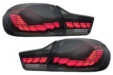 OLED Taillights suitable for BMW 4 Series F32 F33 F36 M4 F82 F83 (2013-03.2019) Red Smoke with Dynamic Sequential Turning Light