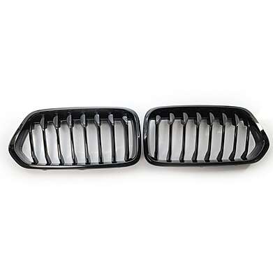 BMW X2 F39 Front Grille Bright Black Single Line Center Grid