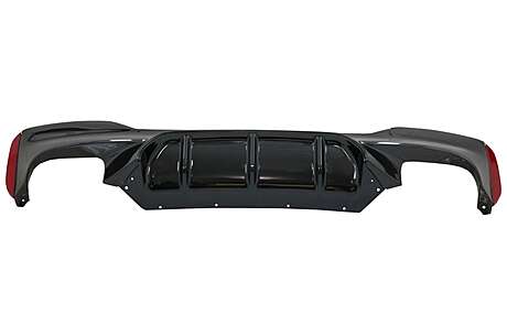 Rear Bumper Diffuser suitable for BMW 5 Series G30 G31 Limousine Touring (2017-2023) M5 Design Piano Black