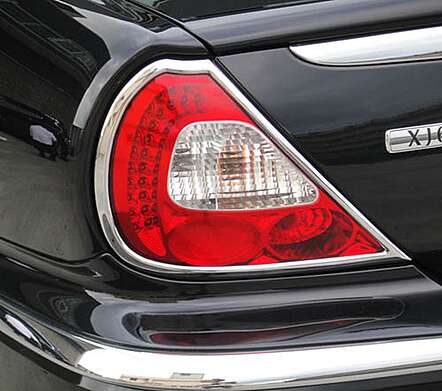 Chrome Tail Lights Overlays IDFR 1-JR820-02C Jaguar X-J8 2004-2007