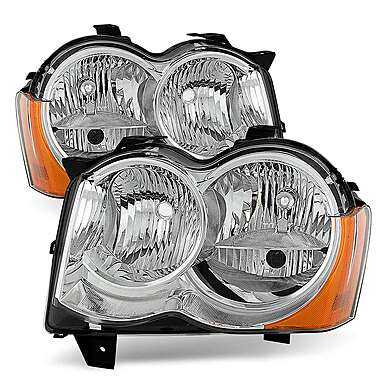 Headlights Chrome OEM Style  Jeep Grand Cherokee 2008-2010