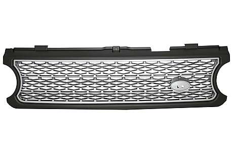 Central Grille suitable for Land Range Rover Vogue III L322 (2006-2009) Silver Autobiography Supercharged Edition